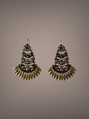 Women's Antique/Vintage style Gold/Bronze Tone Metal Chandelier/Dangle Earrings